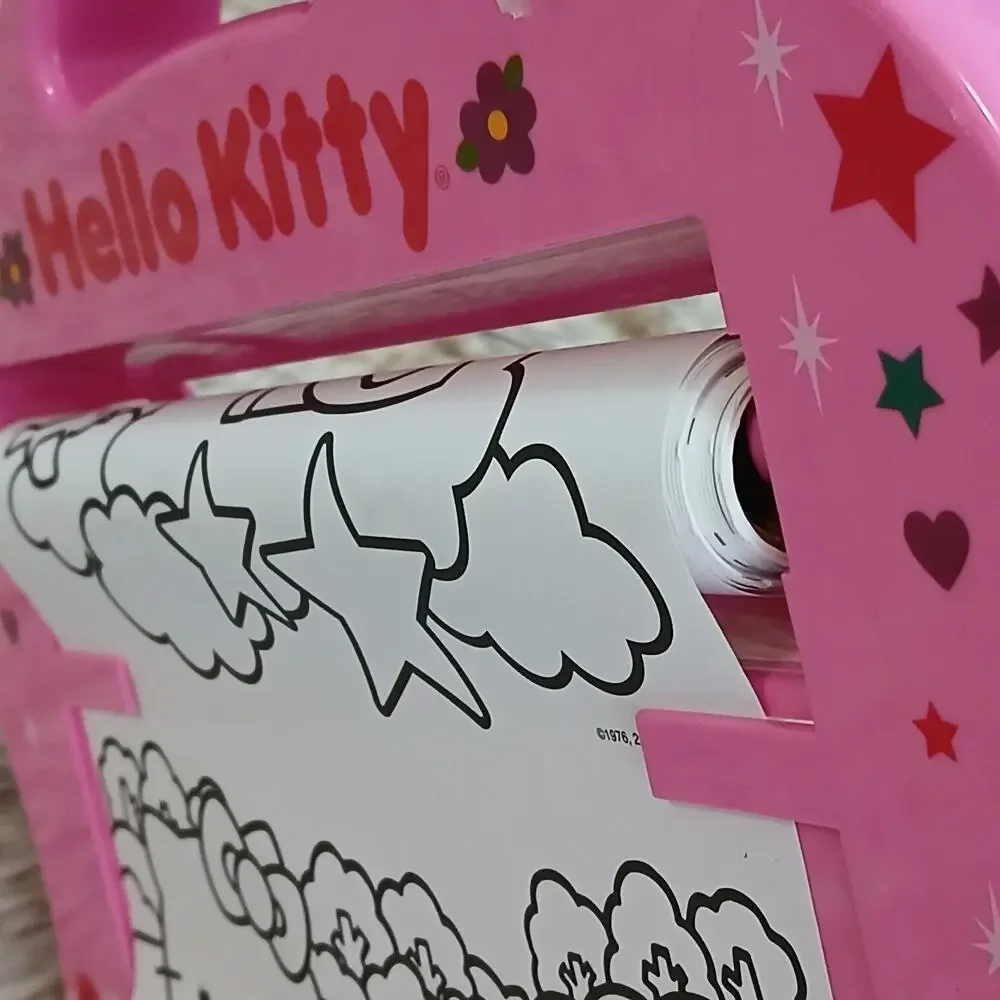 Hello Kitty Pink Coloring Roll Desk‎ 2014 Sanrio Art Station Activity Toy